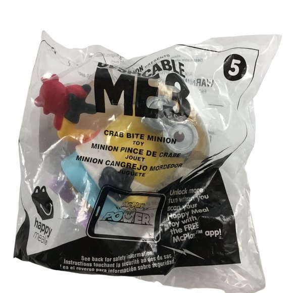 LOT 2 DESPICABLE ME 3 HAPPY MEAL TOYS NIB: CRAB BITE MINON AND BANANA LAUNCHER M - Picture 4 of 5
